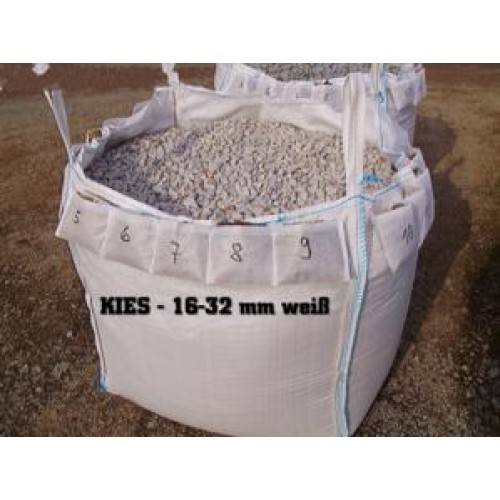 Kies 16 32 mm weiss BIG BAG ca. 0,5m³ Art. Nr.215